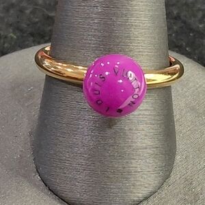 Louis Vuitton Bergwelt Cosmopolitan Signet Ring Purple Gold 7.5/7.75